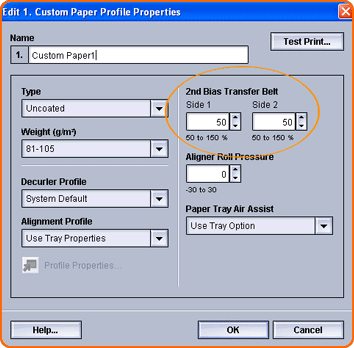 DocuColor 5000AP Custom Paper Profile